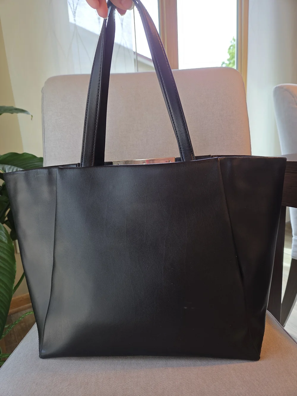 Kate Spade Black Leather Camden Way Lenora Tote Bag Minimalist Work Corporate